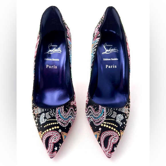 NWOB Christian Louboutin Multicolor Embellished Heels - Picture 5 of 14